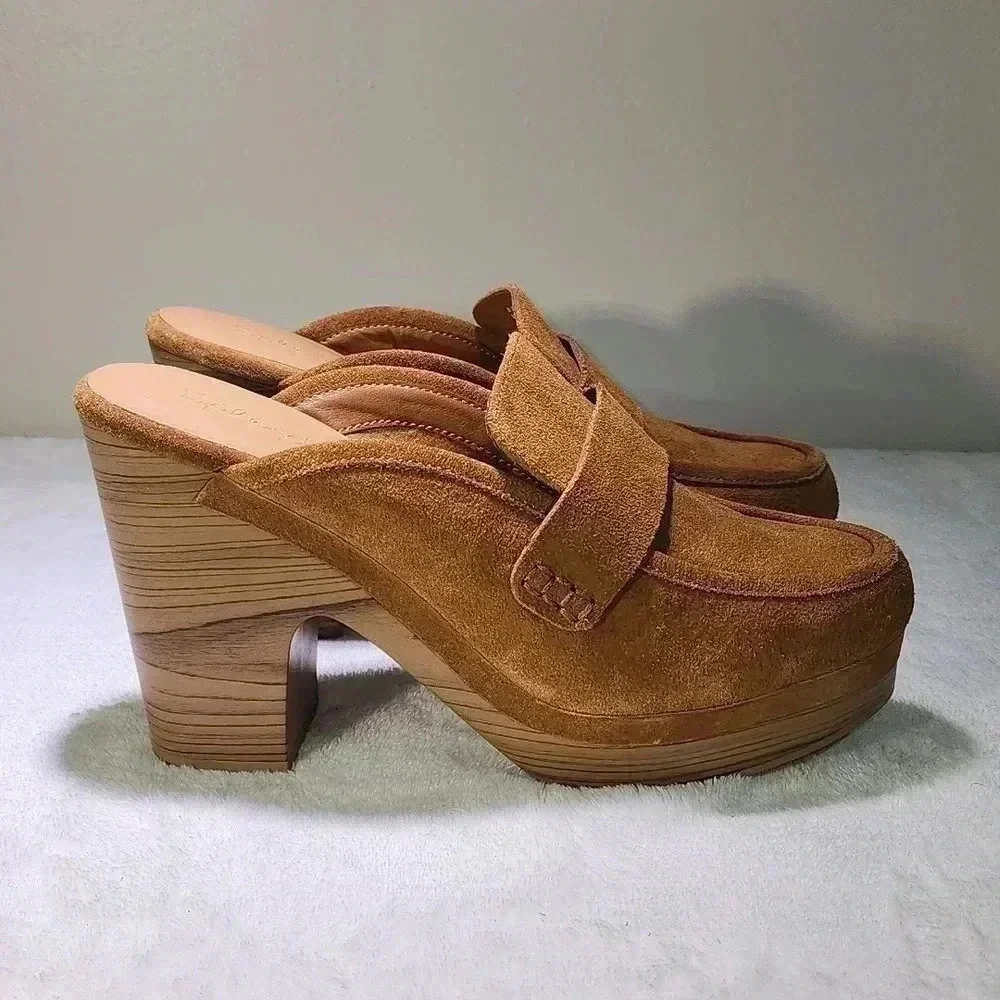 Splendid Vida Suede platform clog sz 9.5